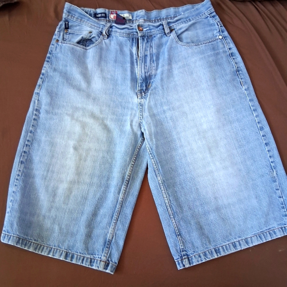 Ecko Unlimited Baggy 90s Denim Jean Shorts Size 38 OG Baggy